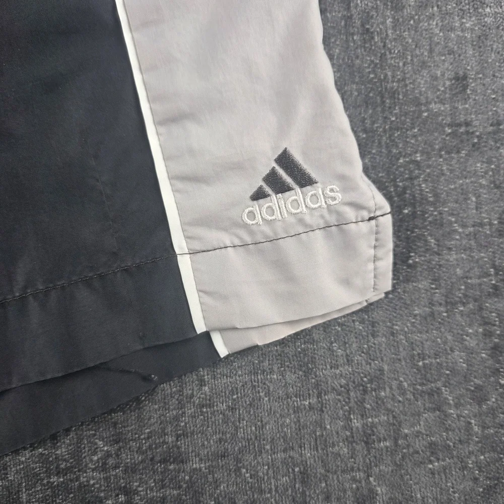 Vtg Y2K Adidas Shorts Mens XXL Black Gray Lined Drawstring Pockets 6